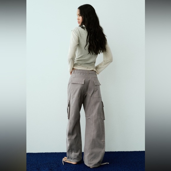 Zara Topstitch Cargo Pants - Picture 2 of 7